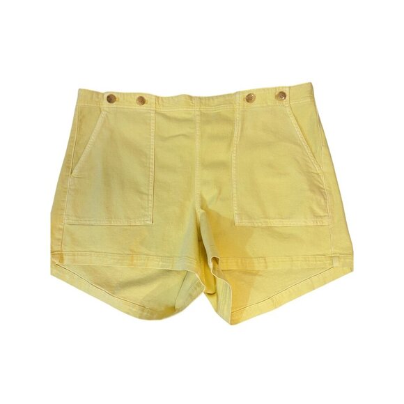 Anthropologie The Kit Regenerative Cotton Shorts by Pilcro Yellow 20W NWT - Picture 4 of 7